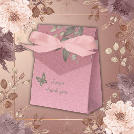 elegant rosa glamourös glitter & grönska bröllop presentaskar