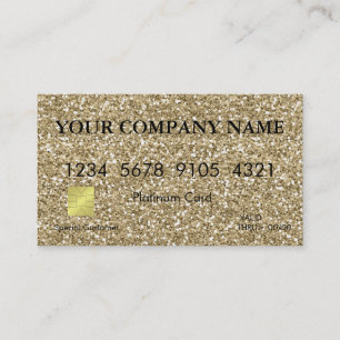 Elegant Rosa Glitter Kredit-kort Visitkort