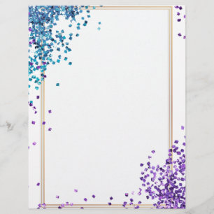 Elegant rosa glitter Letterhead Brevhuvud