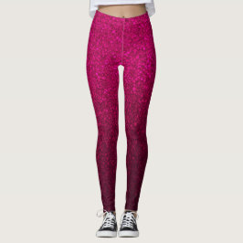 Elegant Rosa Glitter Mönster Leggings