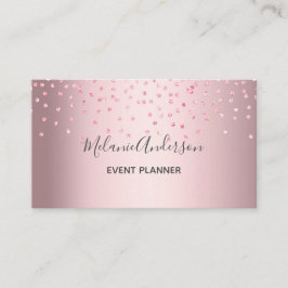 Elegant Rosa Glitter Visitkort