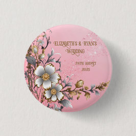 Elegant Rosa Gnistra Bröllop, bakgrund Knapp