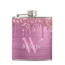 Elegant  Rosa Gnistra Glitter Drives Monogram