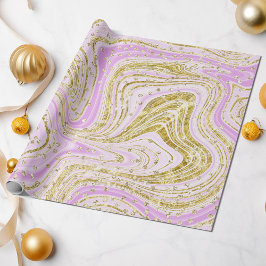 Elegant Rosa Gnistra Swirls Glitter Sequins Presentpapper