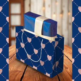 Elegant Rosa Golden Heart Mönster chic romantic