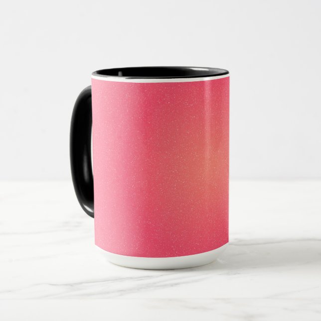 Elegant Rosa Gradient Mugg med subtil Gnistra (Framsida vänster)