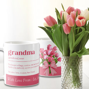 Elegant Rosa Grandma Definition with Tulip Kaffemugg