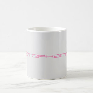 Elegant Rosa Grått ditt namnbyte Kaffemugg