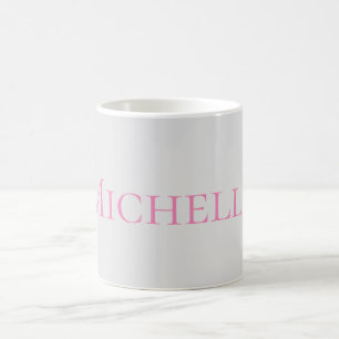 Elegant Rosa Grått ditt namnbyte Kaffemugg