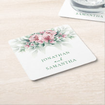 Elegant Rosa Grön arrangemang Modern Bröllop