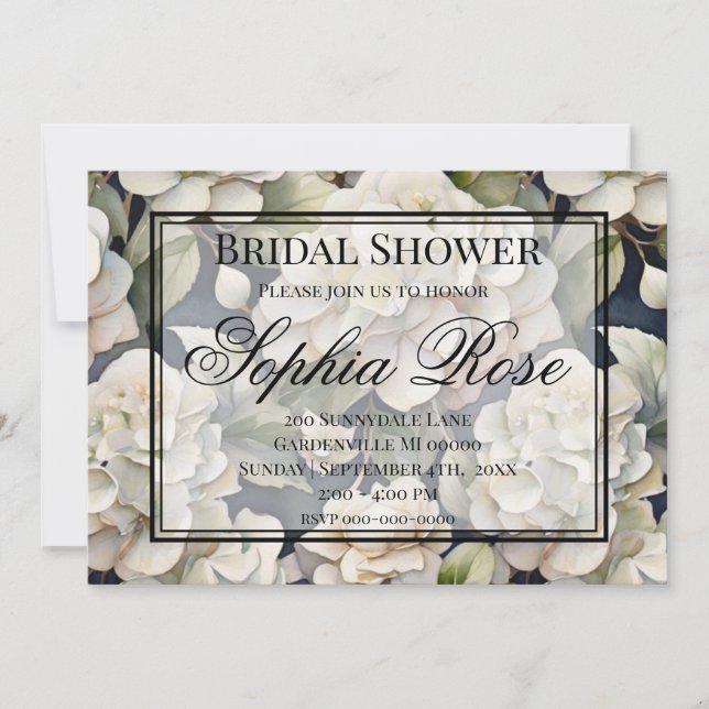 Elegant rosa  grönt Sjöfärgsfärg för marin  blommi Inbjudningar (Framsida)