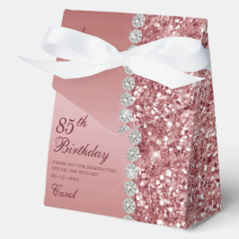 Elegant Rosa Guld 85-årsdag Presentaskar