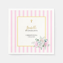 Elegant Rosa Guld Blommig Dop