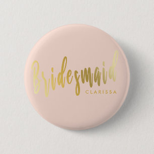 Elegant rosa & guld bridesmaid knapp