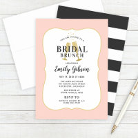 Elegant Rosa Guld Bröllop Bridal Brunch
