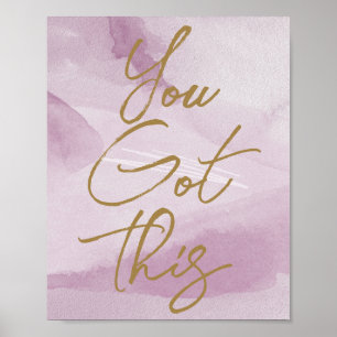 Elegant Rosa Guld Du Har den här Poster