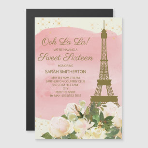 Elegant rosa guld Eiffeltornet Paris Sweet 16