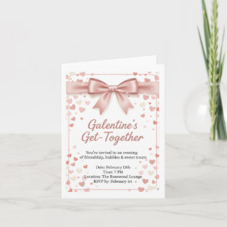 Elegant Rosa Guld Galentine's Dag Inbjudan Mall