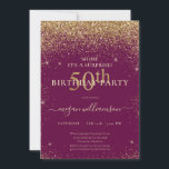 Elegant Rosa Guld Glitter 50:e Födelsedagsfesten Inbjudningar<br><div class="desc">Den här eleganten har en rosa bakgrund,  guld glitter och anpassningsbar skriptbokstäver. Vilket vackert sätt att inbjudan era gäster till detta speciella tillfälle.</div>