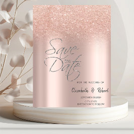 Elegant Rosa Guld Glitter Bokeh Spara Datum Datumet