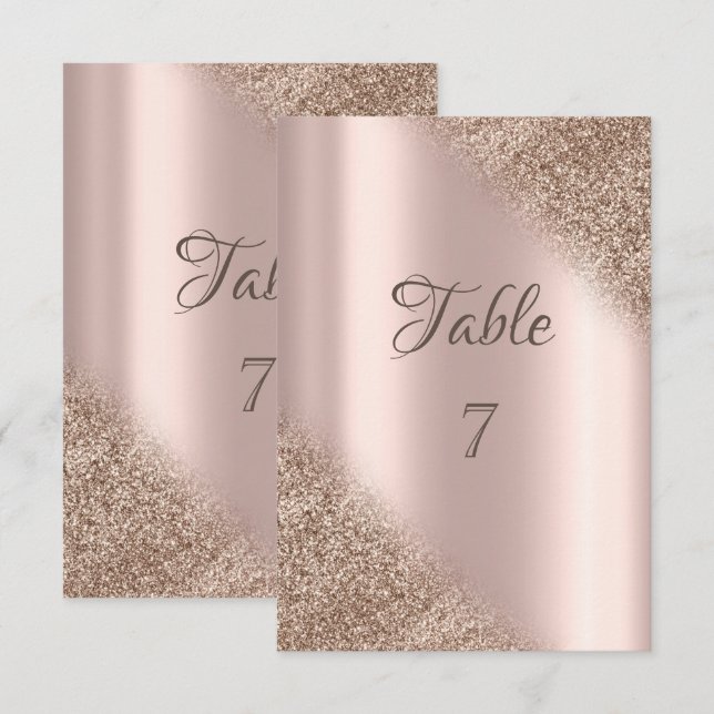Elegant rosa guld glitter Ombre Inbjudningar (Fram/baksida)