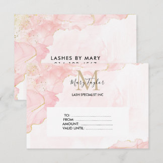 Elegant  Rosa Guld Glitter presentkort