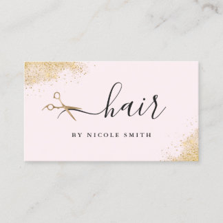 Elegant rosa guld glitter-saxar visitkort