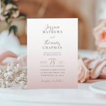 Elegant Rosa Guld Gradient Bröllop