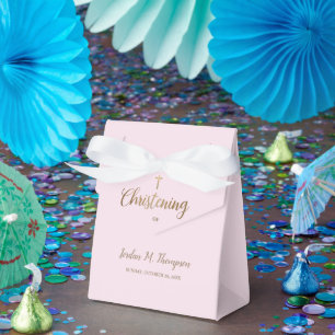 Elegant Rosa Guld kor Anpassningsbar Christening Presentaskar
