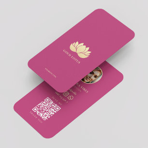 Elegant Rosa Guld Lotus Esthetician Aesthetic Visitkort
