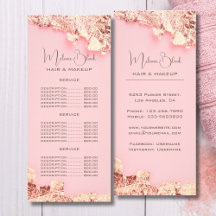Elegant Rosa Guld Löv Hair-Makeup Beauty Salon