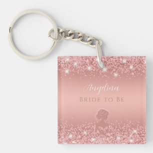 Elegant Rosa Guld Lyx Glitter Bröllopsdusch 