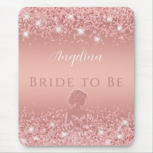 Elegant Rosa Guld Lyx Glitter Bröllopsfest Musmatta