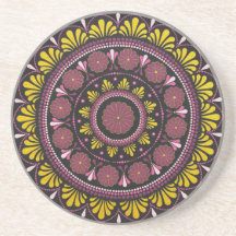 Elegant Rosa Guld Mandala, Boho Zen Dot Art Flower