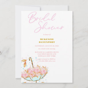 Elegant Rosa Guld Peony Blommigt Möhippa Inbjudningar