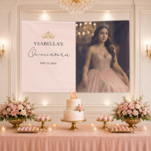 Elegant Rosa Guld Quinceañera Foto