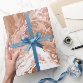 Elegant Rosa Guld Rodnad Skinande Abstrakt Mönster Presentpapper