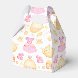 Elegant Rosa & Guld Watercolor Princess Tea Party Presentaskar