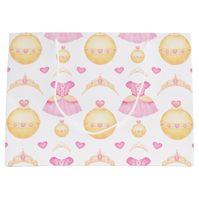 Elegant Rosa & Guld Watercolor Princess Tiara (Framsidan)