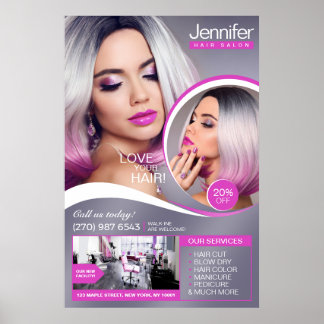 Elegant Rosa Hair Salon, Beauty Salon - Poster