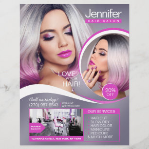 Elegant Rosa Hair Salon Flyer