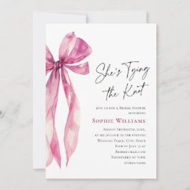 Elegant  Rosa Hand plockade Bow-Möhippan Inbjudningar