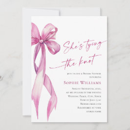 Elegant  Rosa Hand plockade Bow-Möhippan Inbjudningar