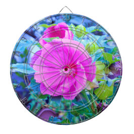 Elegant Rosa Hibiscus Flower med Aqua Foliage Darttavla