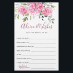 Elegant Rosa  Hydrangea Advice & Önskemål Card<br><div class="desc">Om du vill göra ytterligare anpassningar klickar du på "Anpassa den här mallen" och sedan på "Redigera med Design Verktyg". Snyggten kan redigeras enkelt för att använda bröllop-mallar,  fler objekt finns i butiken (inbjudningar,  osa,  tackkort,  papper och dekoration). Kontakta mig om du behöver hjälp eller matchande artiklar.</div>