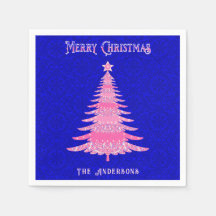 Elegant Rosa Julgran Personlig Snöflake