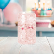 Elegant Rosa Kalligrafi Skrift Monogram Stilfull