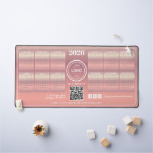 Elegant Rosa Kampanj Affärs 2026 Kalender