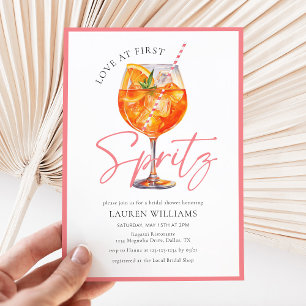 Elegant Rosa Kärlek vid första Spritz-Möhippan Inbjudningar