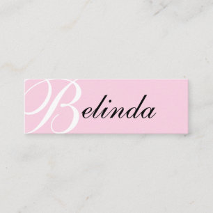 Elegant rosa klassisk typografi modern monogram mini visitkort